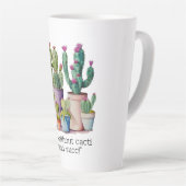 Schattige waterverf cactussen succulenten in potte latte mok (Rechterhoek)