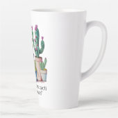 Schattige waterverf cactussen succulenten in potte latte mok (Rechts)