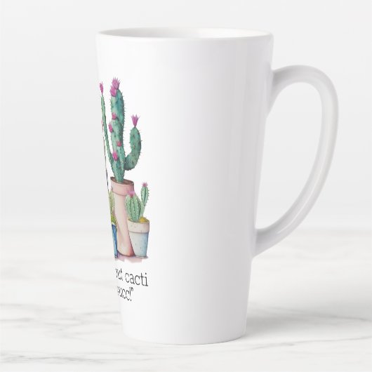 Schattige waterverf cactussen succulenten in potte latte mok (Rechts)