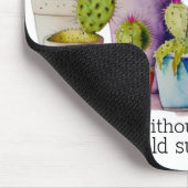 Schattige waterverf cactussen succulenten in potte muismat (Hoek)