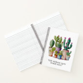 Schattige waterverf cactussen succulenten in potte notitieboek (Binnen)