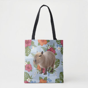 Schattige Waterverf Capybara Dieren Illustratie Tote Bag
