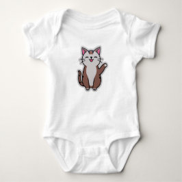 Schattige Waterverf Cat Baby Bodysuit – Schattige 