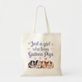 Schattige Waterverf Cavia Tote Bag (Voorkant)