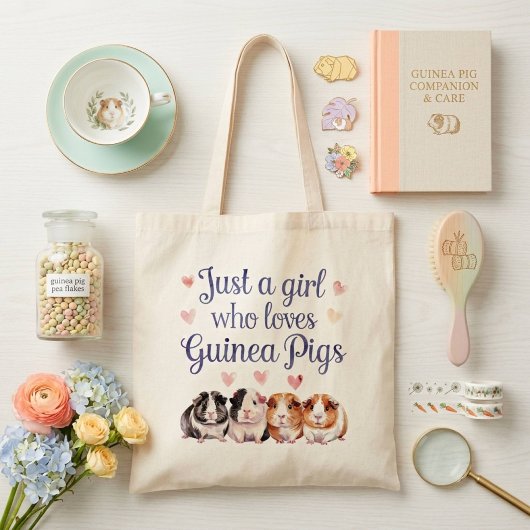 Schattige Waterverf Cavia Tote Bag