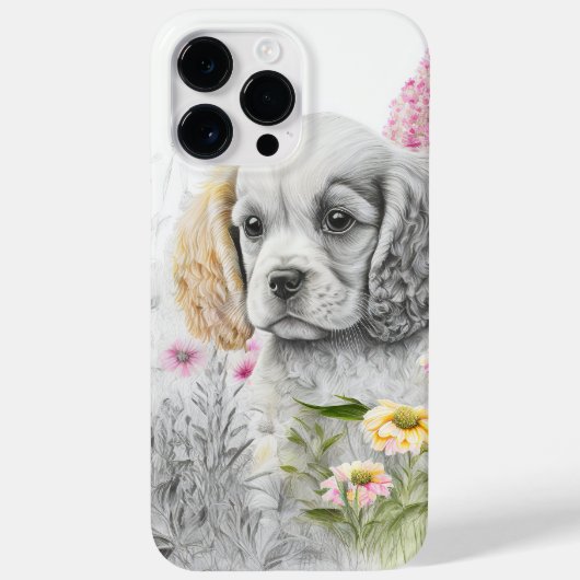 SCHATTIGE WATERVERF COCKER SPANIEL PUPPY DOG Case-Mate iPhone CASE (Achterkant)
