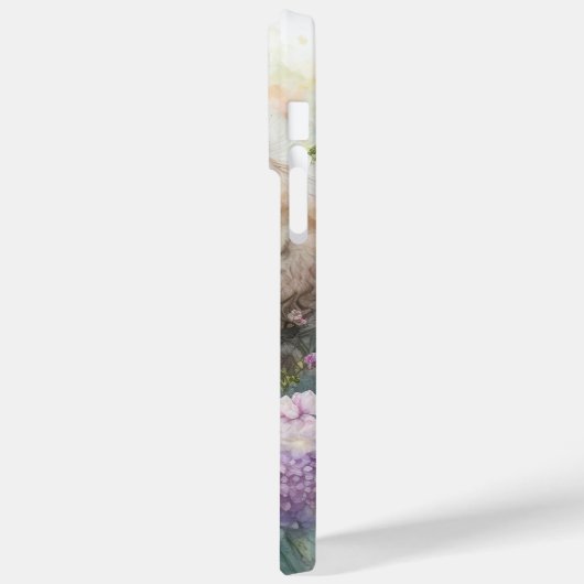 SCHATTIGE WATERVERF CREAM WHITE POODLE PUPPY DOG Case-Mate iPhone CASE (Achterkant / Links)