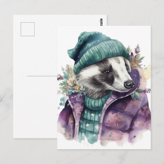 Schattige Waterverf das Briefkaart (Voorkant / Achterkant)