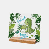 Schattige Waterverf Dinosaurussen Baby shower Welk Acryl Bord (Hoek)