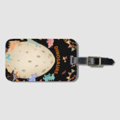 Schattige Waterverf-dinosaurussen met grote dineei Bagagelabel (Voorkant (horizontaal))