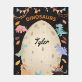 Schattige Waterverf-dinosaurussen met grote dineei Fleece Deken (Voorkant)