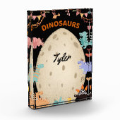 Schattige Waterverf-dinosaurussen met grote dineei Fotoblokken (Links)