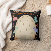 Schattige Waterverf-dinosaurussen met grote dineei Kussen (Deken)