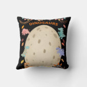 Schattige Waterverf-dinosaurussen met grote dineei Kussen (Achterkant)