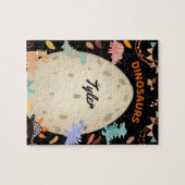 Schattige Waterverf-dinosaurussen met grote dineei Legpuzzel (Horizontaal)