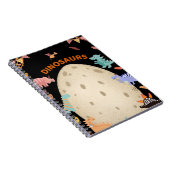 Schattige Waterverf-dinosaurussen met grote dineei Notitieboek (Rechterzijde)