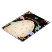 Schattige Waterverf-dinosaurussen met grote dineei Notitieboek (Linkerzijde)