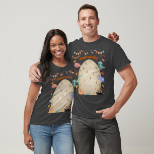 Schattige Waterverf-dinosaurussen met grote dineei T-shirt