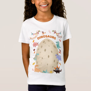 Schattige Waterverf-dinosaurussen met grote dineei T-shirt