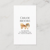 Schattige Waterverf Dog Walker Pet Sitter Visitekaartje (Achterkant)