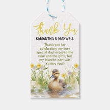 Schattige Waterverf Eend Baby Boy Shower