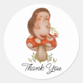 Schattige Waterverf egel Baby shower Dank u Ronde Sticker (Voorkant)
