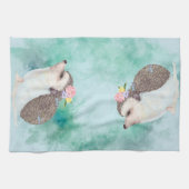 Schattige Waterverf egel Theedoek (Horizontaal)
