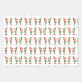 Schattige Waterverf Elfen Kerst Inpakpapier Vel (Voorkant)