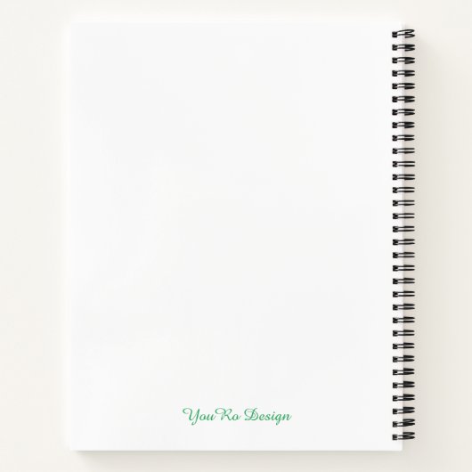 Schattige waterverf florale voor haar natuur agend notitieboek (Achterkant)