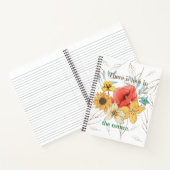 Schattige waterverf florale voor haar natuur agend notitieboek (Binnen)