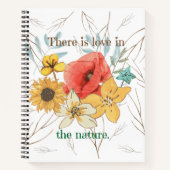 Schattige waterverf florale voor haar natuur agend notitieboek (Voorkant)