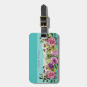 Schattige Waterverf Flowers Bagagelabel (Voorkant verticaal)