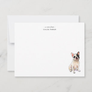 Schattige waterverf Franse Bulldog Honden Custom F Bedankkaart