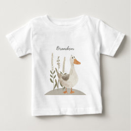 Schattige Waterverf Gans Baby T-shirt