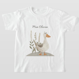 Schattige Waterverf Gans Kinder T-shirt