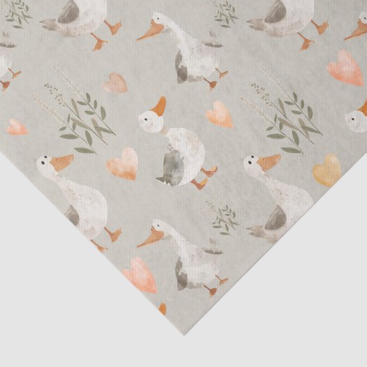 Schattige Waterverf ganzenpatroontissuepapier Tissuepapier (Detail)