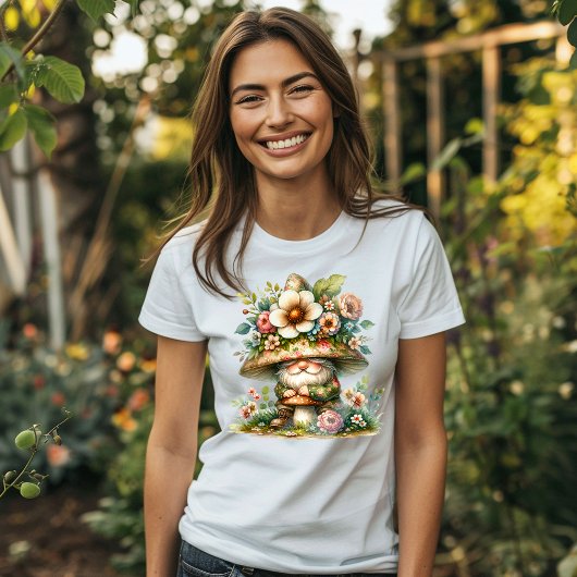 Schattige Waterverf Garden Gnome T-shirt