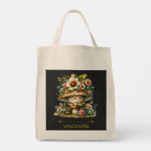 Schattige Waterverf Garden Gnome Tote Bag (Achterkant)