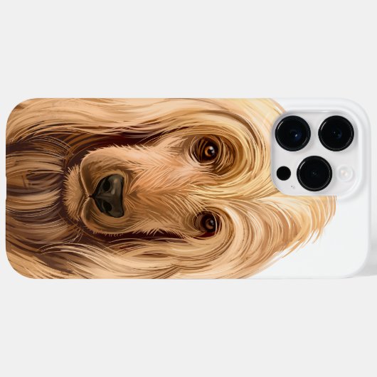 SCHATTIGE WATERVERF GEEL ENGELSE KOKERSPANIEL Case-Mate iPhone CASE (Achterkant (horizontaal))
