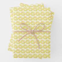 Schattige Waterverf geel sprinkle donuts patroon