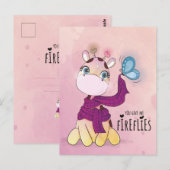 Schattige waterverf giraffe briefkaart (Voorkant / Achterkant)