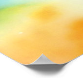 Schattige Waterverf Giraffe voor kinderkamer Poster (Hoek)