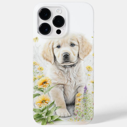 SCHATTIGE WATERVERF GOLDEN RETRIEVER PUPPY Case-Mate iPhone CASE (Achterkant)