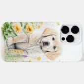 SCHATTIGE WATERVERF GOLDEN RETRIEVER PUPPY Case-Mate iPhone CASE (Achterkant (horizontaal))