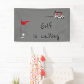 Schattige waterverf golf leuk golf roept citaat spandoek (Insitu)