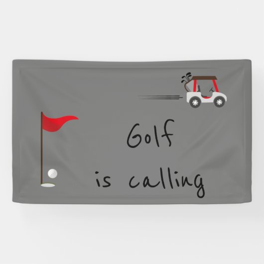 Schattige waterverf golf leuk golf roept citaat spandoek (Horizontaal)