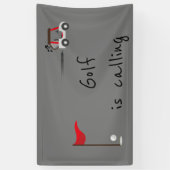 Schattige waterverf golf leuk golf roept citaat spandoek (Verticaal)