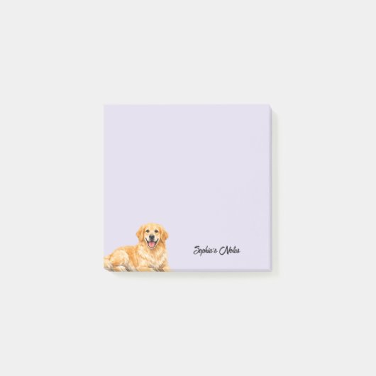 Schattige waterverf gouden retriever trendy op maa post-it® notes (Voorkant)