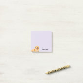 Schattige waterverf gouden retriever trendy op maa post-it® notes (Op bureau)