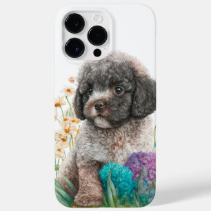 SCHATTIGE WATERVERF GRAY POODLE PUPPY DOG Case-Mate iPhone 14 PRO MAX HOESJE